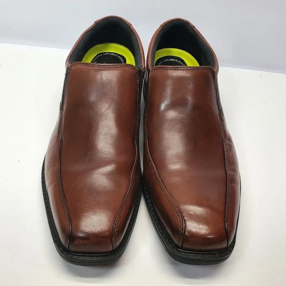 Bostonian Commonwealth Loafers Men's 9W Brown Leather Slip On Square Toe Shoes